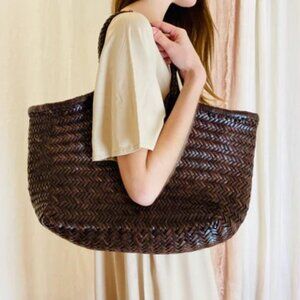 Nantucket Big Dark Brown shopping bag - Dragon Diffusion